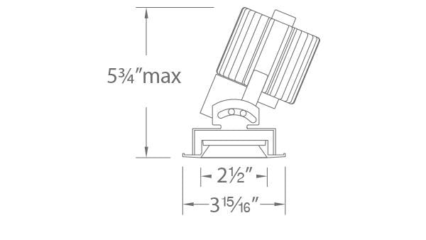 Volta 2″ Adjustable Trim Square - Diagram