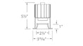 Load image into Gallery viewer, Volta 2″ Downlight Trim Square - Diagram
