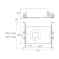 Load image into Gallery viewer, Volta 2″ New Construction Housing Trim Square - Diagram
