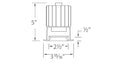 Load image into Gallery viewer, Volta 2″ Shallow Regressed Trim Round - Diagram
