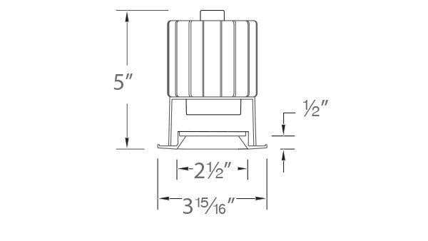 Volta 2″ Shallow Regressed Trim Round - Diagram