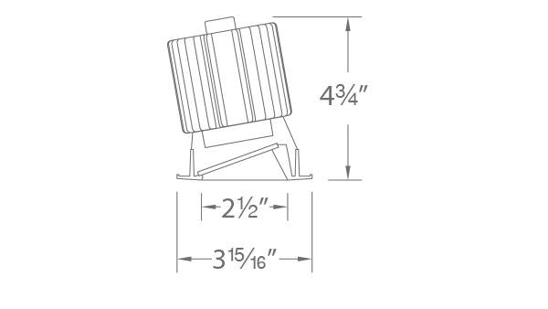 Volta 2″ Wall Wash Trim Round - Diagram