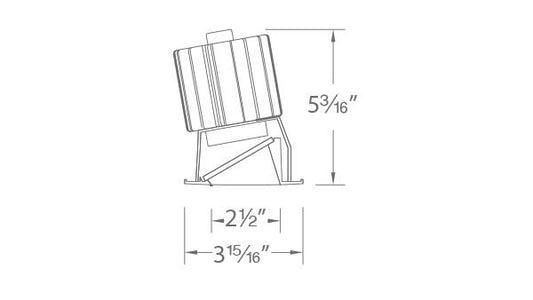 Volta 2″ Wall Wash Trim Square - Diagram