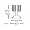 Load image into Gallery viewer, Volta 4.5″ Shallow Regressed Trim Round - Diagram
