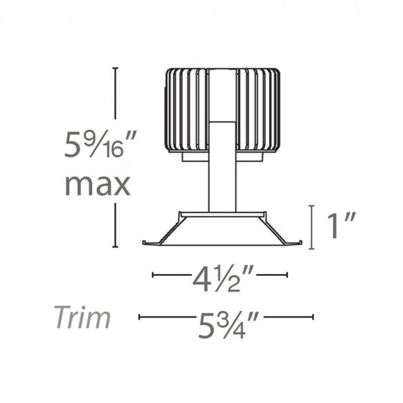 Volta 4.5″ Shallow Regressed Trim Round - Diagram