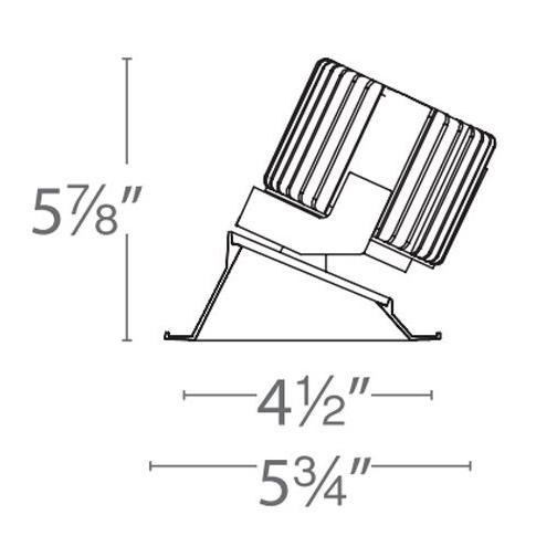 Volta 4.5″ Wall Wash Trim Round - Diagram