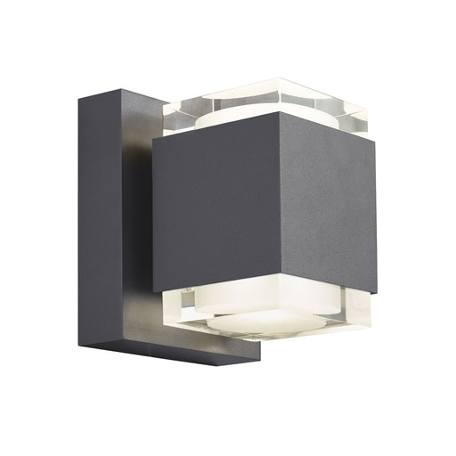 Voto 6" Outdoor LED Uplight & Downlight Wall Sconce - Charcoal Finish