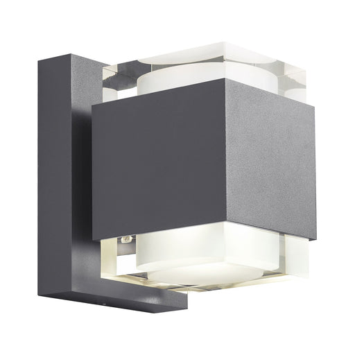 Voto 8" Outdoor LED Uplight & Downlight Wall Sconce - Charcoal Finish
