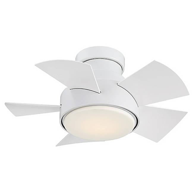 Vox 26" Flush-Mount Smart Ceiling Fan - White Finish