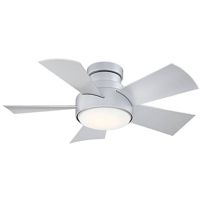 Vox 38" Flush-Mount Smart Ceiling Fan - Titanium Finish