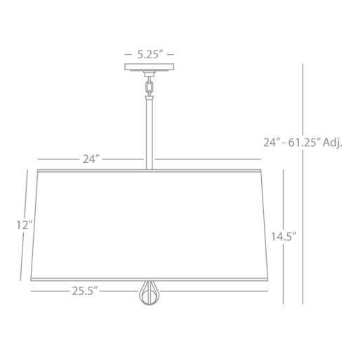 WILLIAMSBURG Custis Pendant Light - Diagram