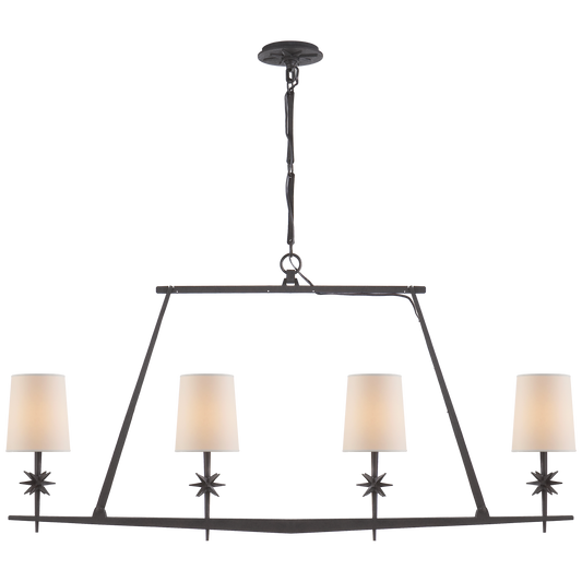 Etoile Linear Chandelier - Blackened Rust Finish