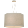 Load image into Gallery viewer, Walker Medium Hanging Shade - Light Cream Finish with Natural Linen Shade
