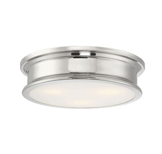 Watkins Flush Mount - Polished Nickel Finish