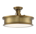 Load image into Gallery viewer, Watkins Semi-Flush Mount - Brass Finish
