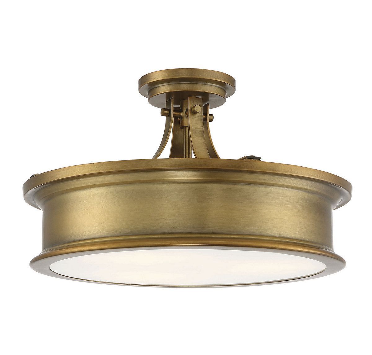 Watkins Semi-Flush Mount - Brass Finish