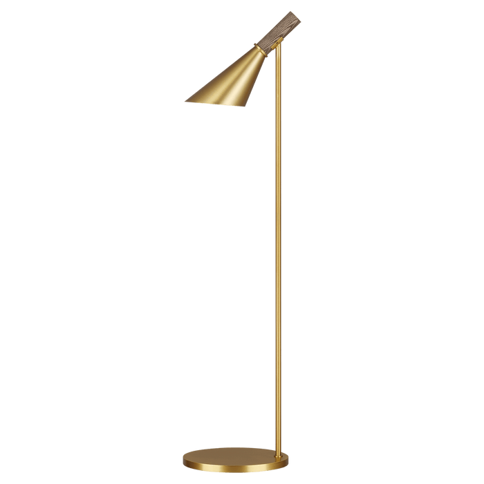 Wells Floor Lamp - Burnished Brass Finish