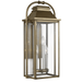 Wellsworth 3-Light 22" Outdoor Wall Sconce - Painted Distressed Brass Finish