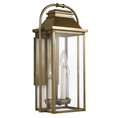 Load image into Gallery viewer, Wellsworth 3-Light 18" Outdoor Wall Sconce - Painted Distressed Brass Finish
