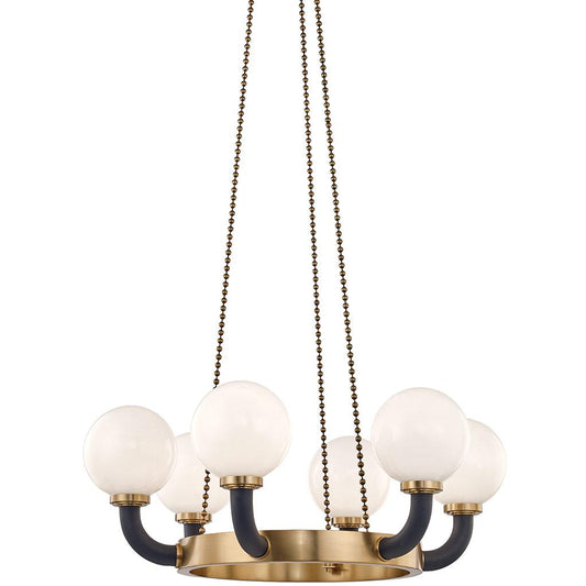 Werner 6-Light Chandelier - Aged Brass