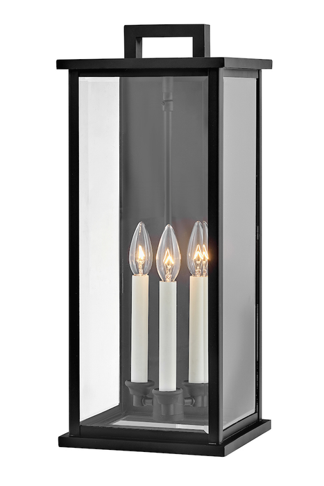Weymouth Large Outdoor Wall Sconce - Black Finish