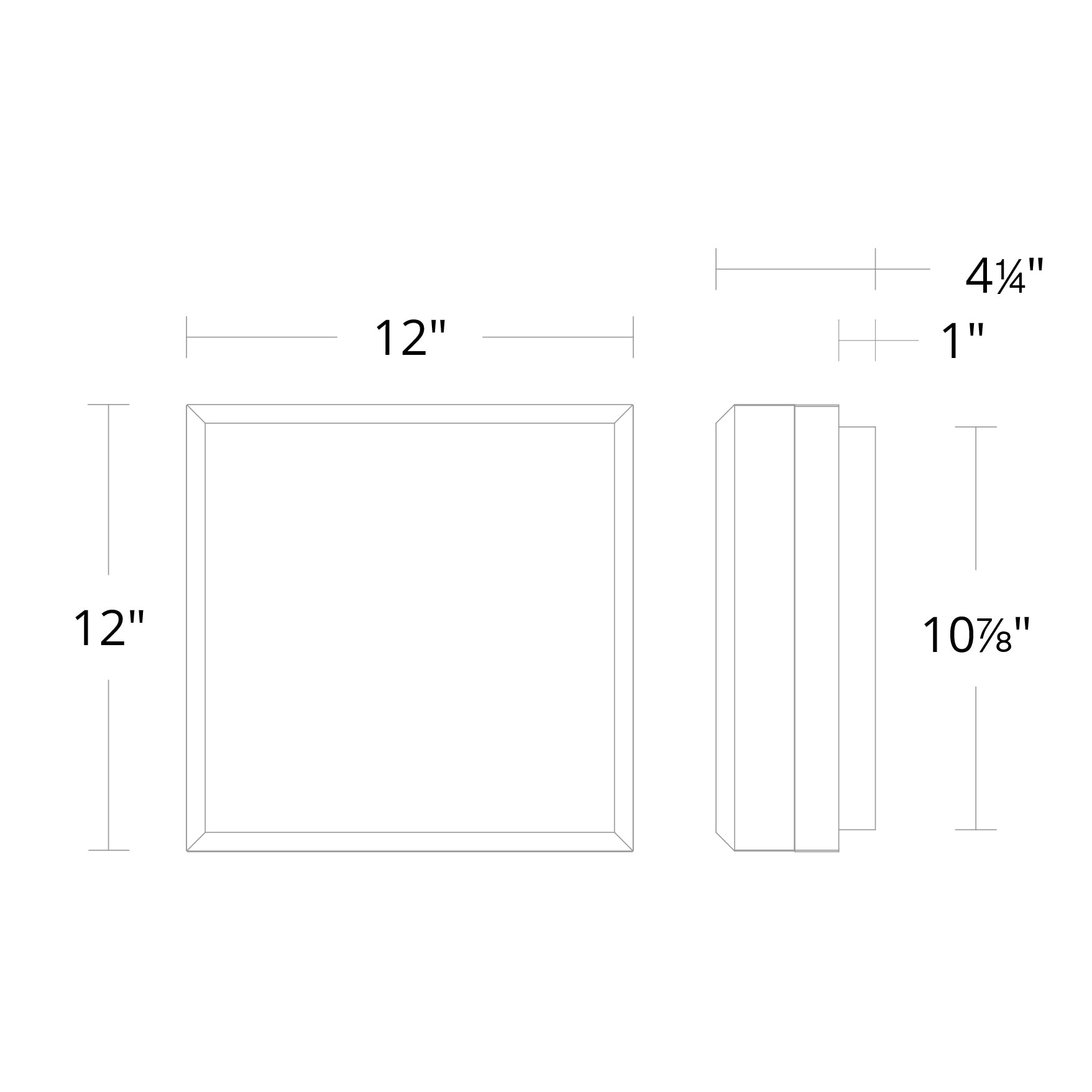 Whisper LED Flush Mount - Diagram