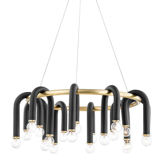 Whit Chandelier - Aged Brass Finish