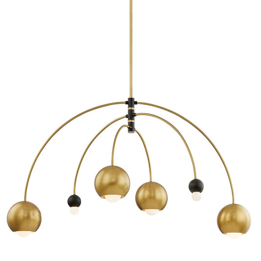 Willow 6-Light Chandelier - Aged Brass