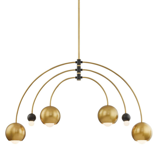 Willow 6-Light Chandelier - Aged Brass