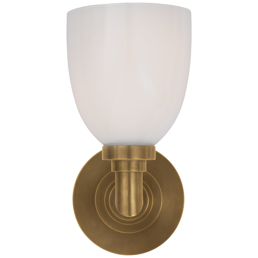 Wilton Single Bath Light Hand-Rubbed Antique Brass