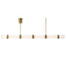Wit Linear Suspension (6 Glass) - Brass 