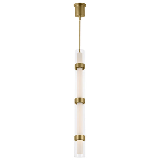 Wit 4 Glass Pendant - Brass