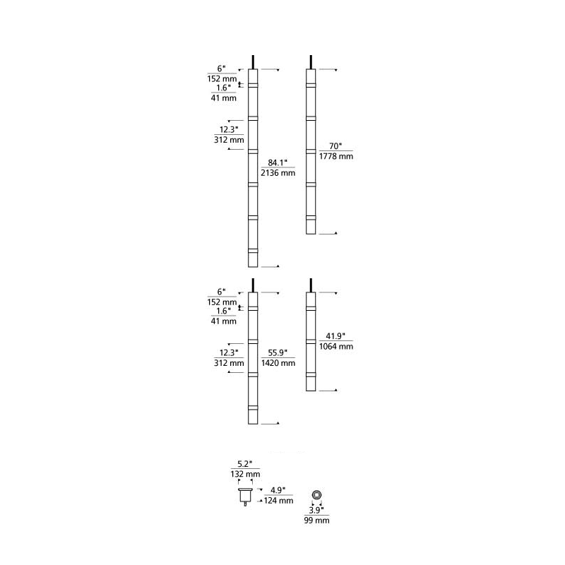 Wit Glass Pendant - Diagram