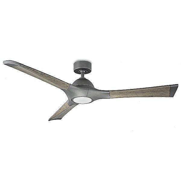 Woody 60" Smart Ceiling Fan - Graphite Finish with Weathered Gray Blades