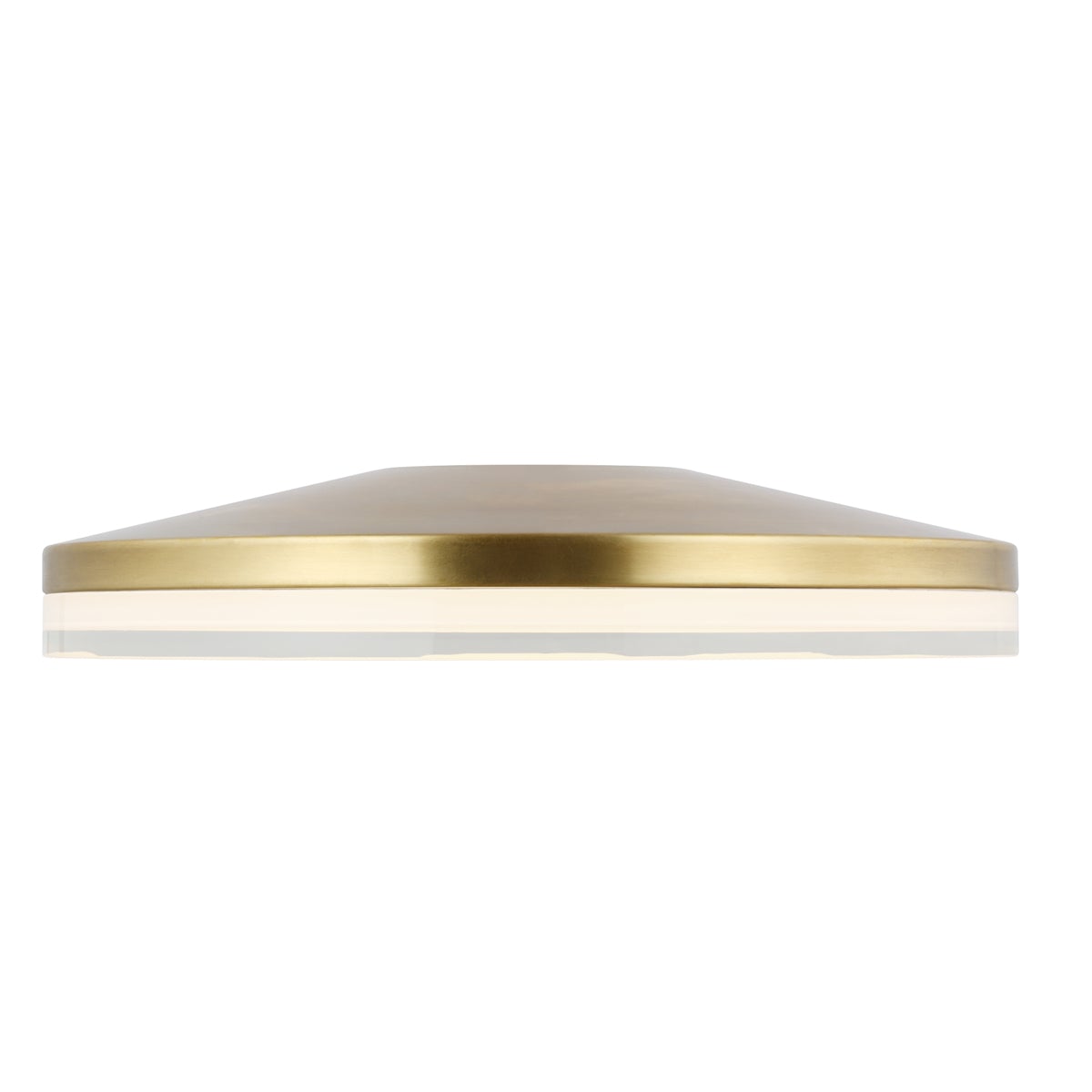 Wyatt Large Flush Mount - Natural Brass Finish