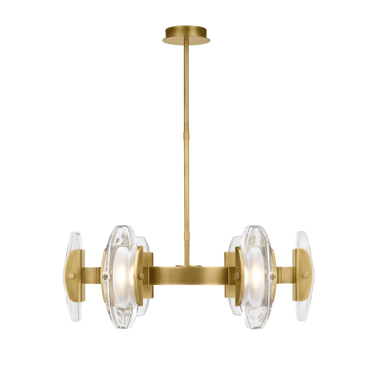 Wythe Medium Chandelier - Plated Brass Finish