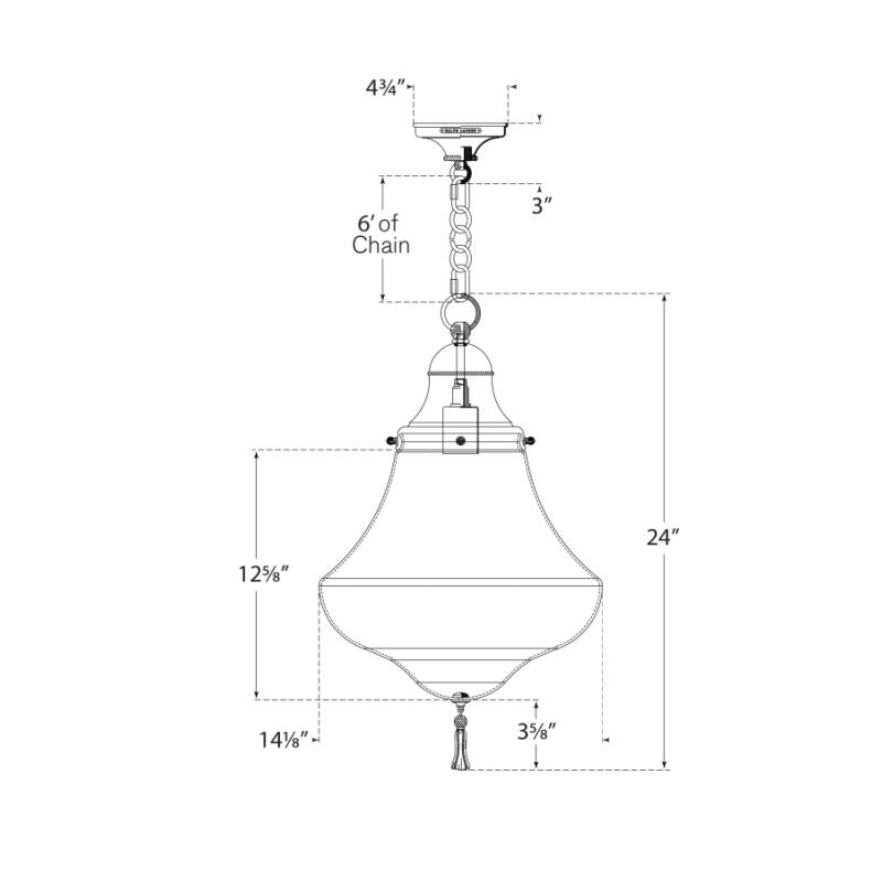 Xavier Small Pendant - Diagram