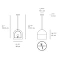 Load image into Gallery viewer, Yanzi LED Pendant Light - Diagram
