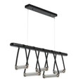 Load image into Gallery viewer, York LED Linear Suspension - Polished Nickel Finish Black Wood/Black Leather
