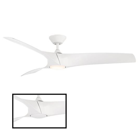 Zephyr 62" LED Smart Ceiling Fan - Matte White Finish