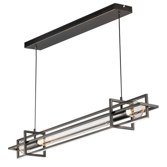 Zeppelin LED Linear Suspension Gunmetal Finish