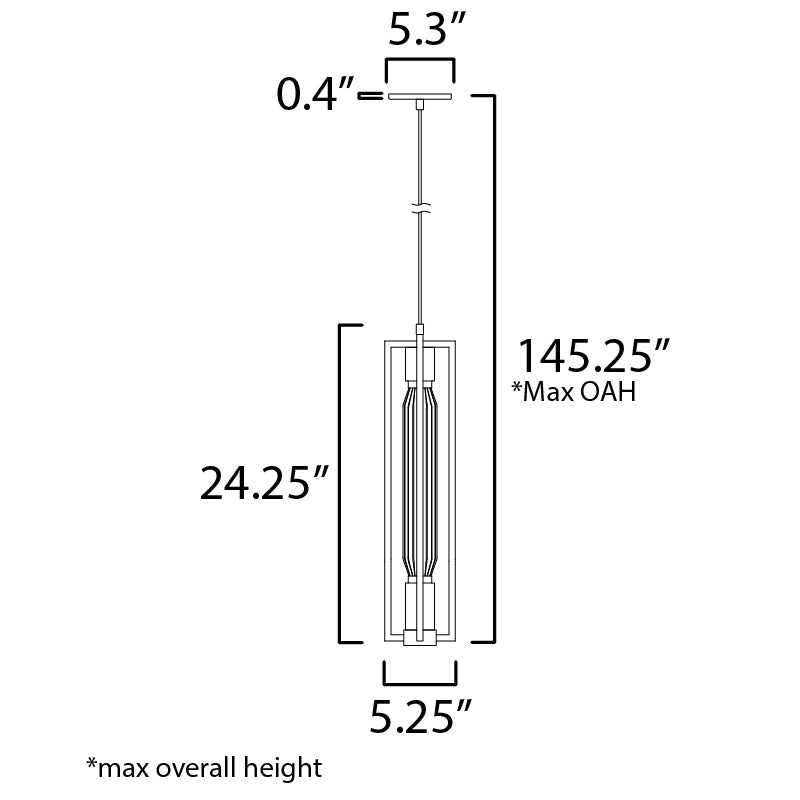 Zeppelin Large LED Pendant Diagram