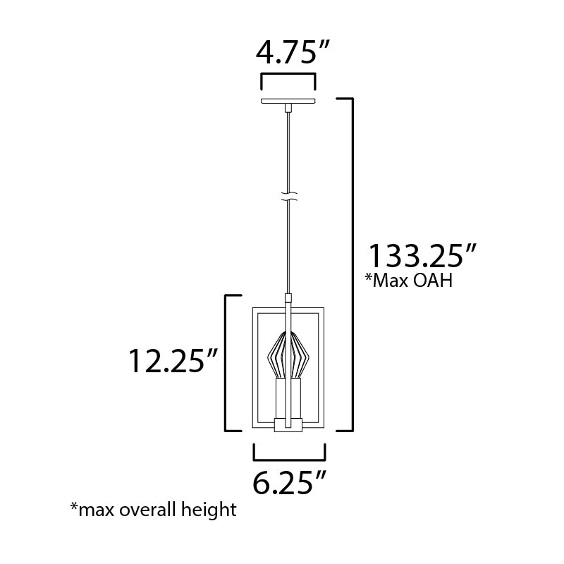 Zeppelin Small LED Pendant Diagram