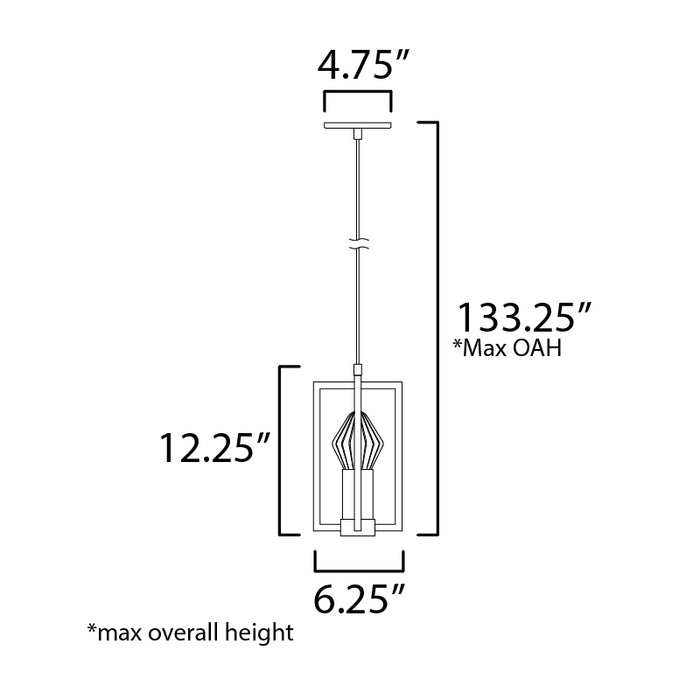Zeppelin Small LED Pendant Diagram