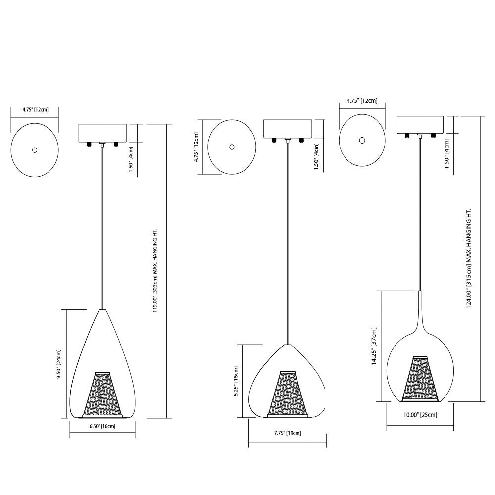 Zin Mini Pendant - Diagram