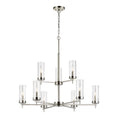 Load image into Gallery viewer, Zire 2-Tier Chandelier - Brushed Nickle Finish
