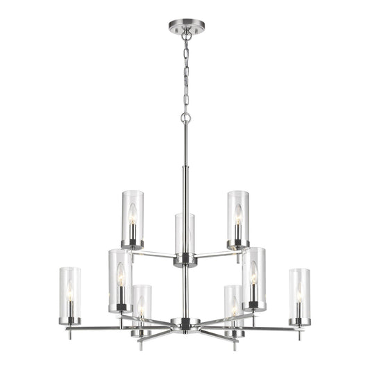 Zire 2-Tier Chandelier - Chrome Finish