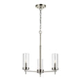 Load image into Gallery viewer, Zire 3-Light Chandelier - Brushed Nickel Finish
