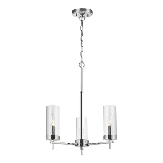 Zire 3-Light Chandelier - Chrome Finish