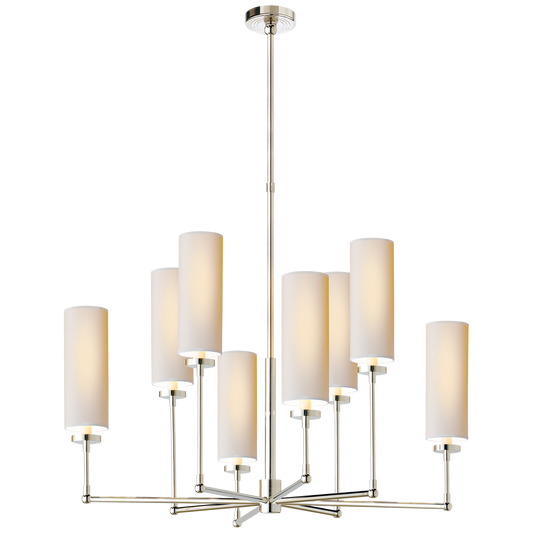 Ziyi Large Chandelier - Polished Nickel Finish